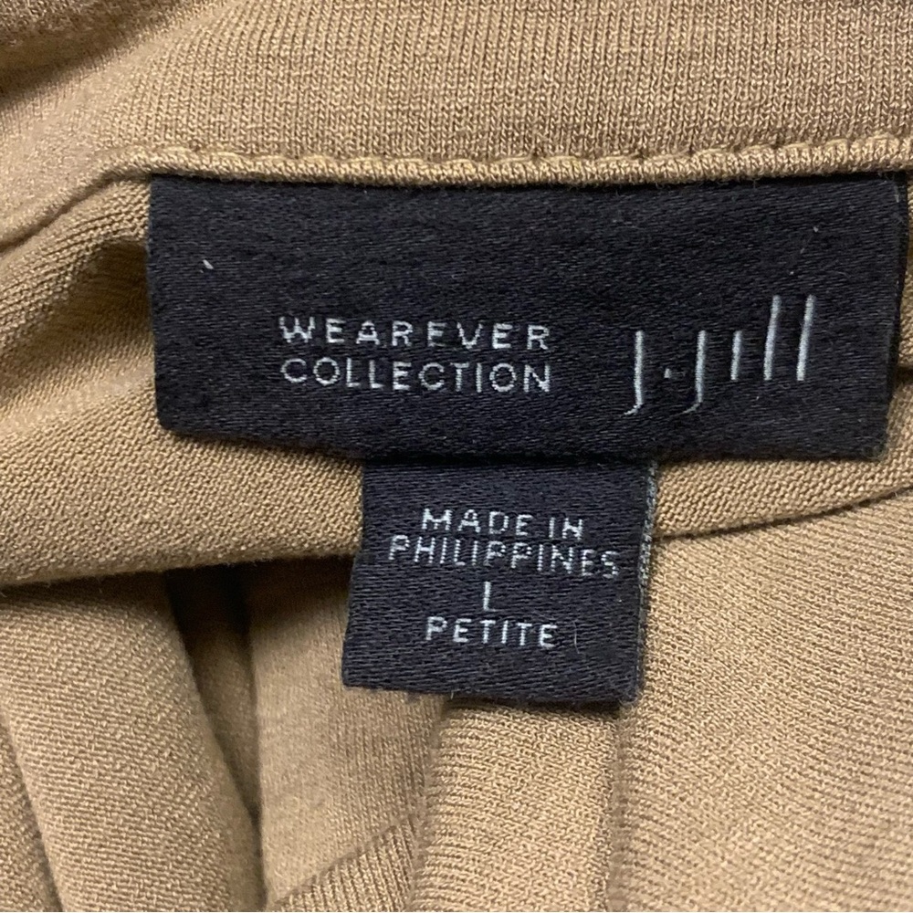 J. Jill Wearever Collection Tan Women's Open Front Cardigan Lightweight Sz‎ LP - Picture 5 of 14